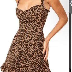 Reformation Christine mini dress in cheetah print size 4